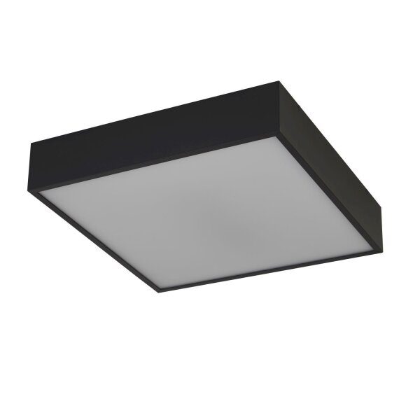 Plafonnier LED Aluminium IP44 L:30 cm Noir Blanc