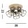 Spot de plafond réglable bois métal Ø38 cm 3 flammes