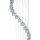 Lampe LED ronde à suspendre 20 flammes métal verre Ø45 cm 3 W