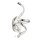 Applique LED avec interrupteur à tirette Métal Verre H:38 cm Chrome