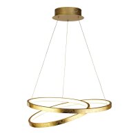 Lampe à LED suspendue en métal doré...
