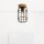 Lampe de plafonnier E27 bois métal fil L:15 cm Industrial