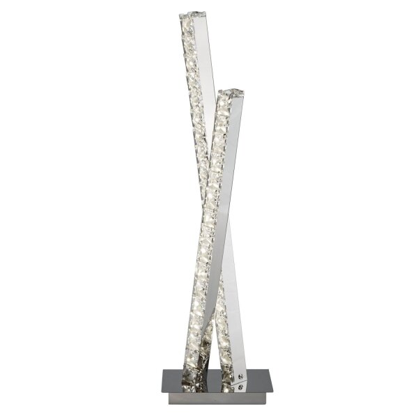Lampe de table LED en chrome métal verre 56 cm 13 W 360 lm