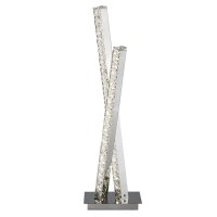 Lampe de table LED en chrome métal verre 56 cm 13...