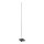 Lampadaire LED métal dimmable 18 W 150 cm en argent