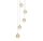 Suspension LED métal 5 flammes 21 W L:30 cm Chrome