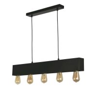 Suspension noire métal 5-flmg E27 80 cm...