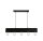 Suspension noire métal 5-flmg E27 80 cm allongée