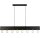 Suspension noire métal E27 8-flmg 80 cm de long