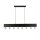 Suspension noire métal E27 8-flmg 80 cm de long