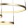 Longue lampe LED suspendue en noir anneaux dor 112 cm