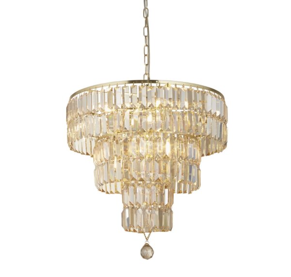 Elégante lampe suspendue verre métal Ø50 cm E14 Moderne
