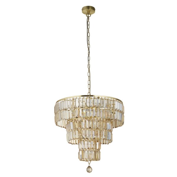 Elégante lampe suspendue verre métal Ø50 cm E14 Moderne