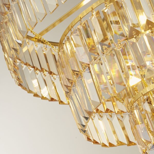 Elégante lampe suspendue verre métal Ø50 cm E14 Moderne