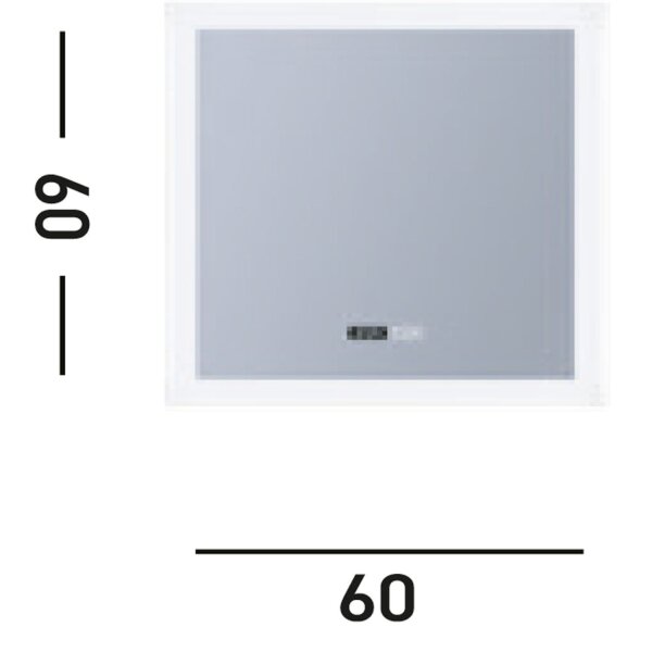 Miroir mural LED avec lumière tamisable IP44 38 W L:60 cm