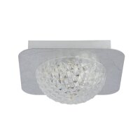 Spot LED encastré argenté métal L:18...