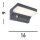 Applique murale extérieure LED solaire IP54 aluminium détecteur de mouvement