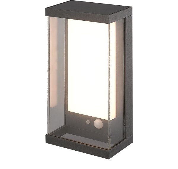 Lampe solaire à LED pour lextérieur avec détecteur de mouvement en aluminium IP54