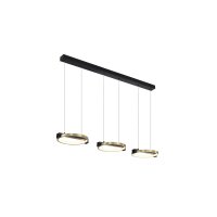 Lampe à suspendre LED fer en noir or 106 cm de...