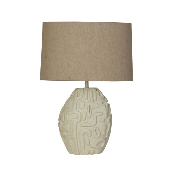 Blendarme lampe de table E27 59,5 cm crème blanc résine tissu