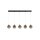 Suspension LED métal verre 120 cm 3000 K 5-flamme