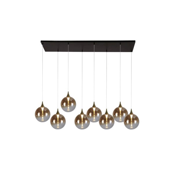 Suspension LED Sphères en verre 107 cm 3000 K 8-flamme