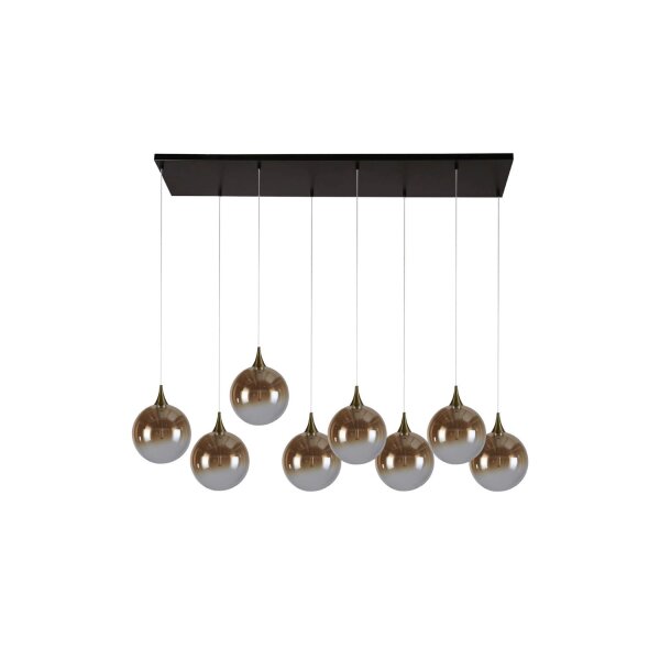Suspension LED Sphères en verre 107 cm 3000 K 8-flamme