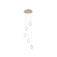 Suspension LED métal 21 W Ø30 cm 5-flmg en...