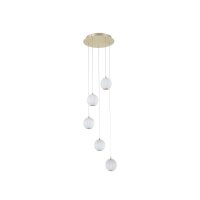 Suspension LED métal 21 W Ø30 cm 5-flmg en...