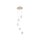 Suspension LED métal 21 W Ø30 cm 5-flmg en laiton