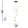 Suspension LED métal 21 W Ø30 cm 5-flmg en laiton