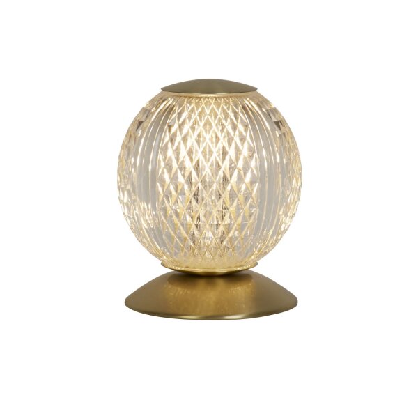 Boule lampe de table métal en laiton 13 cm G9 élégant
