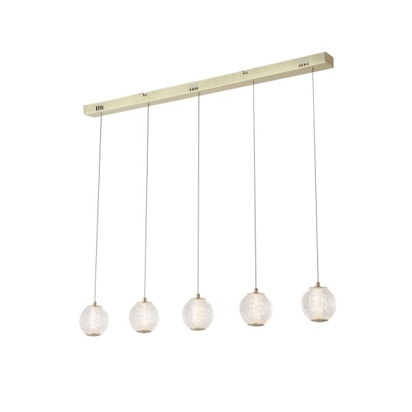 Lampe à suspendre élégante en métal G9 100 cm de long en laiton