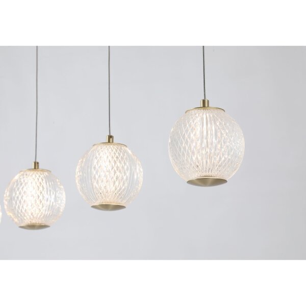 Lampe à suspendre élégante en métal G9 100 cm de long en laiton