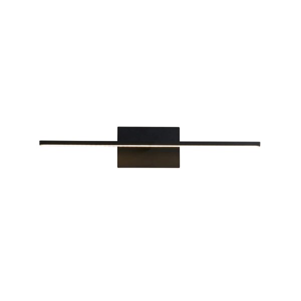 Lampe LED pour miroir métal L:41 cm IP44 noir 433 lm