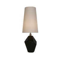 Blendarme Lampe de table résine tissu 55,5 cm noir...