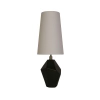 Blendarme Lampe de table résine tissu 55,5 cm noir...