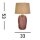 Blendarme lampe de table verre tissu 37 cm rose naturel E27