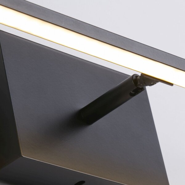 Lampe LED pour miroir noir métal L:61 cm IP44 10 W