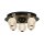 Lampe de plafonnier LED ronde noire métal Ø33 cm 21 W boules