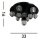 Lampe de plafonnier LED ronde noire métal Ø33 cm 21 W boules