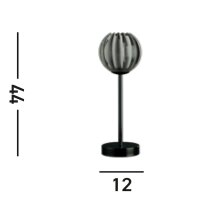 Lampe de table décorative verre métal 32 cm...