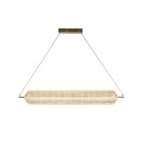 Suspension LED métal laiton 42 W 3000 K 108 cm