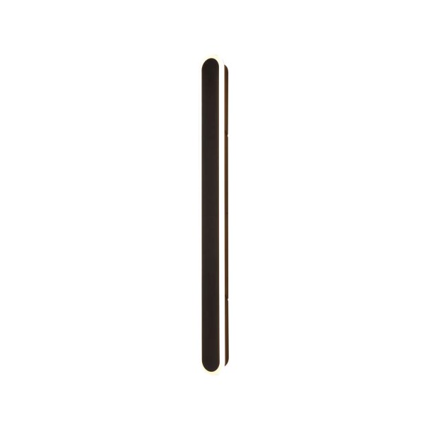 Lampe LED dextérieur mur noir métal 18 W IP65 H:90 cm