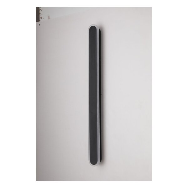 Lampe LED dextérieur mur noir métal 18 W IP65 H:90 cm
