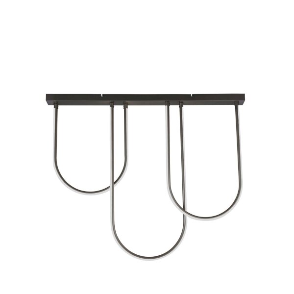 Lampe de plafonnier LED Métal Arcs Moderne 110 cm 35 W Noir