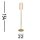 Elégant lampadaire LED métal 154 cm 23 W en laiton