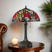 Lampe de table FARFALLA 8 verre coloré 58cm Lampe...