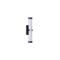 Applique LED Métal Verre IP44 H:32,5 cm Noir Blanc