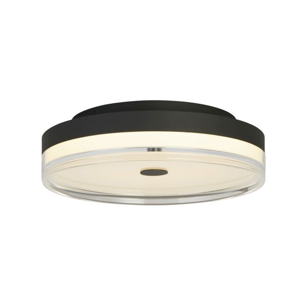 Plafonnier rond à LED Métal Noir Ø40 cm 29 W